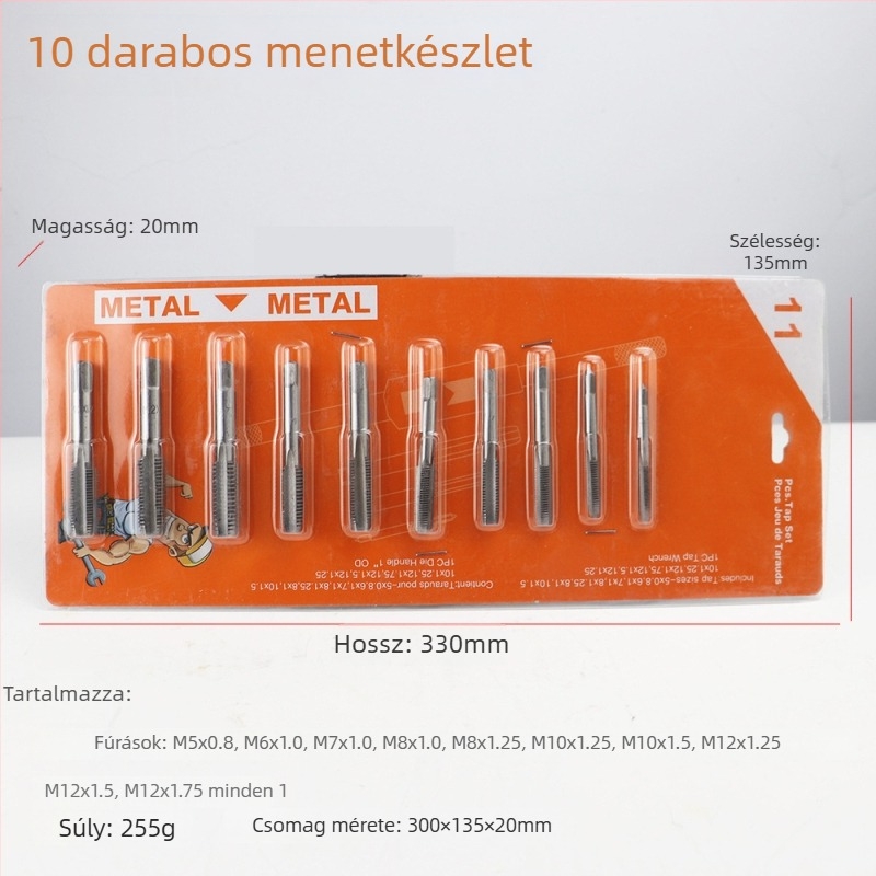 11 részes tap and die készlet – körkörös dies készlet, Prosperity