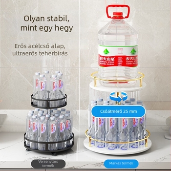 Xinbei forgó fűszerpolc a konyhapult mellé, szénacélból, olaj, só, szósz és ecet tárolására