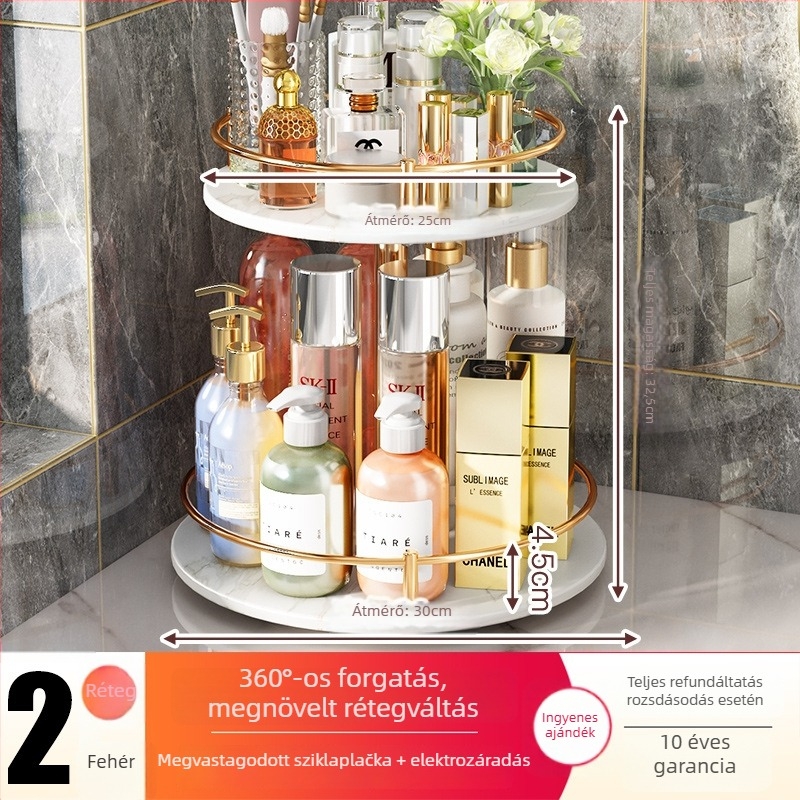 Xinbei forgó fűszerpolc a konyhapult mellé, szénacélból, olaj, só, szósz és ecet tárolására