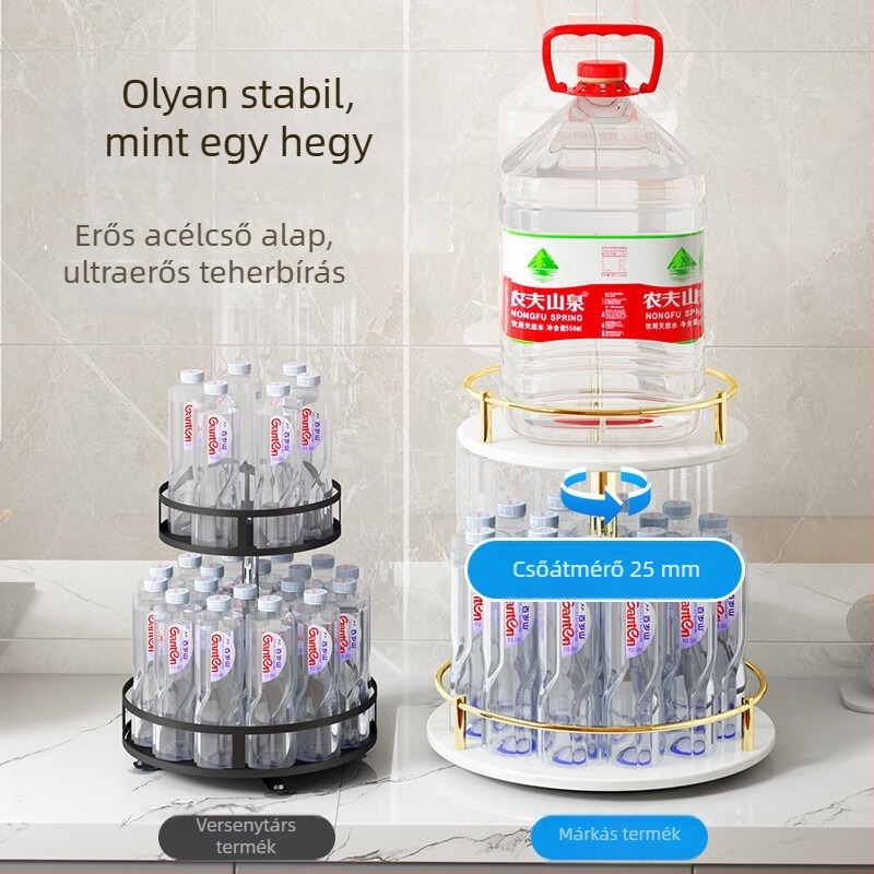 Xinbei forgó fűszerpolc a konyhapult mellé, szénacélból, olaj, só, szósz és ecet tárolására