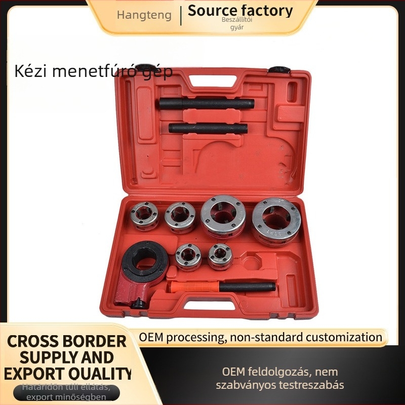 Aotuo Könnyű csőmenet-készítő eszköz Tap- és Die-készlettel — kézi menet galvanizált vascsövekhez