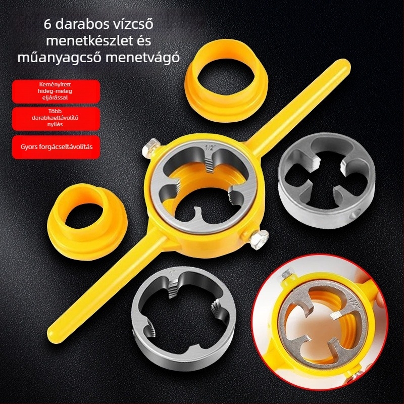 Műanyagcső menetkészlet háztartási használatra, kézi PVC cső menetkészlet
