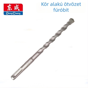 Dongcheng karbid kalapácsfúró, kerek nyakú, hosszított hosszúságú, ötvözet, betonhoz