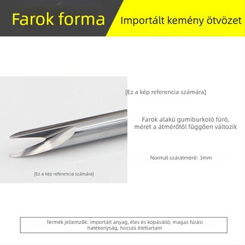 BANGLUN gumírozott autóipari tömítések fúrófeje – gyorsacél, CNC megmunkált, U-formájú lyuk