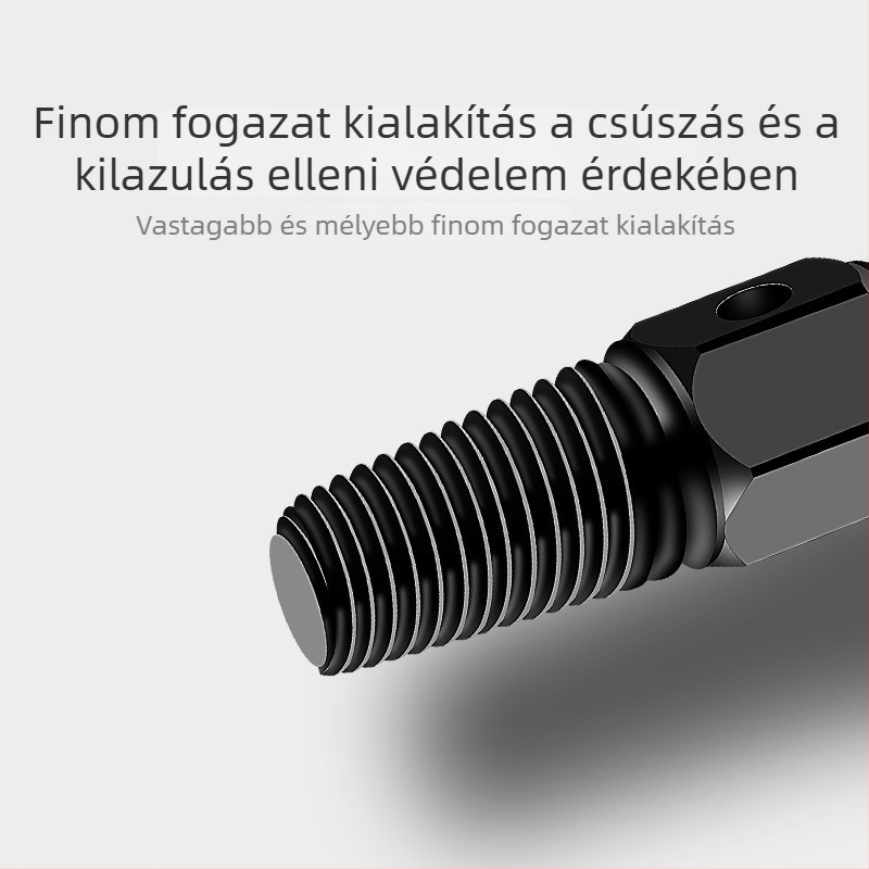 Kétszárú törött menet kivonó eszköz — eszköz törött csavarok, mosdók és vízvezeték-csövek eltávolítására, fordított menethez kompatibilis