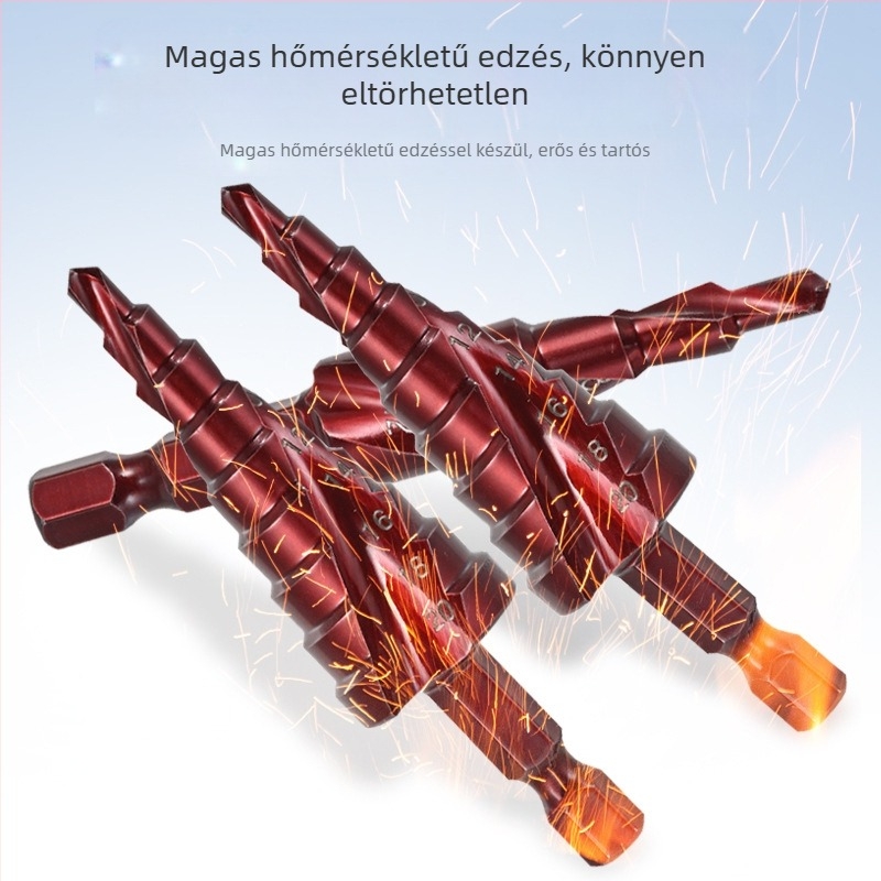 Ipari szintű Pagoda fúró deburráláshoz, magas keménység, teljesen megmunkált, spirális barázdákkal, rozsdamentes acélhoz