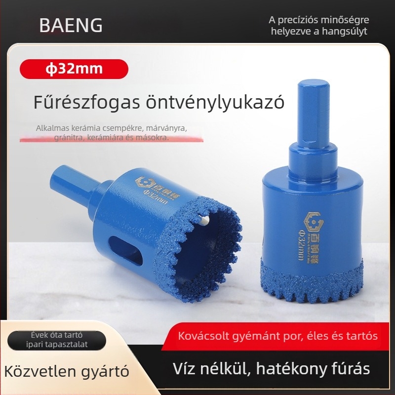 Baifeng Tools recés brazed lyuknyitó csempe, üveg és kőlemezek – száraz fúrás