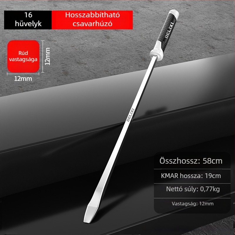 Phillips csavarhúzó műanyag testtel, króm-vanádium acél nyéllel, keresztes fej