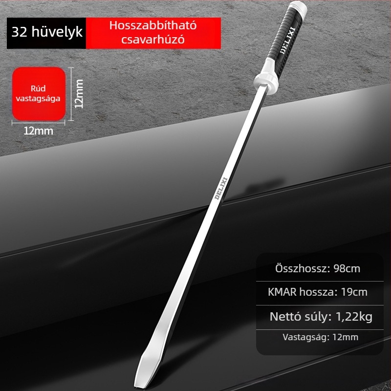 Phillips csavarhúzó műanyag testtel, króm-vanádium acél nyéllel, keresztes fej