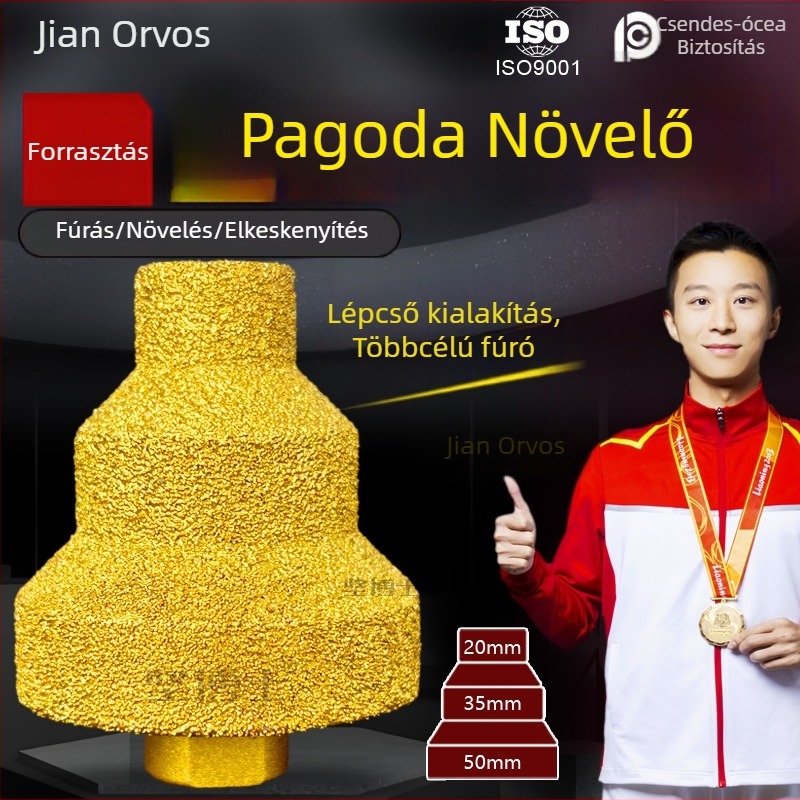 Dr. Jian gyémánt pagoda fúró, háromlépéses lyukkibővítő, élcsiszolás a sarkokhoz, csempéhez és kőhöz