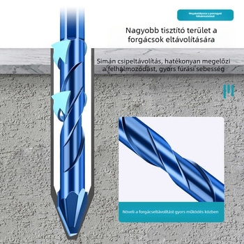 Kerámia csempe és beton fúró – döntött fejű, excentrikus, háromszög alakú fúró cementfalakhoz és csempékhez