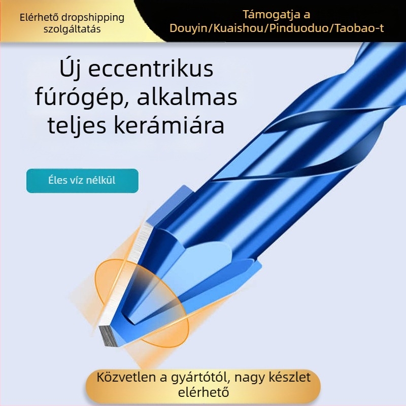 Kerámia csempe és beton fúró – döntött fejű, excentrikus, háromszög alakú fúró cementfalakhoz és csempékhez