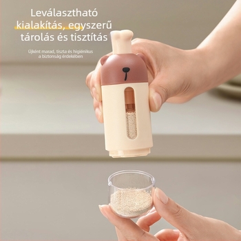 Chunzao Mérőfűszeres edény — nyomásos zárófedél, por- és nedvességálló, térfogat-szabályozás, szilárd fűszerekhez