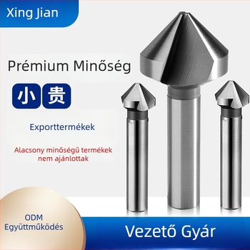 Star sword facsikészítő kés csavar és kúpos fejjel, gyorsacél, hengeres markolat, 90°, Ø4.3–40 mm, háromélű burr fúró