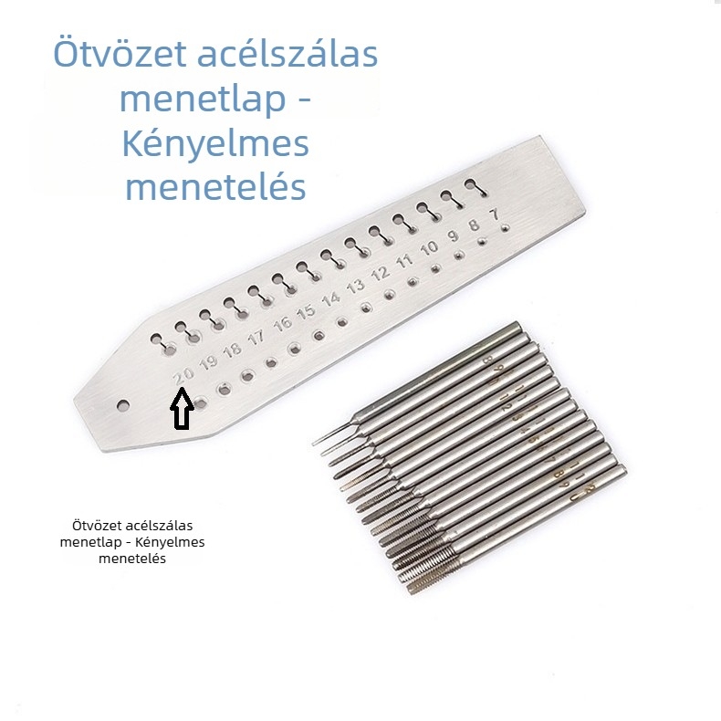 Óraszerelő eszközök – Mercury Wire Board, Tapping Board, Tap és Die, Miniature Tap Board Set (1 készlet; telekommunikációs karbantartás)