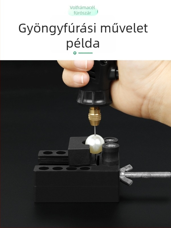 Gyöngyök perforáló tűje jade- és kő ékszerekhez — lyukasztó eszköz fúrófejjel dió, Bodhi mag és kagyló gyöngyökhöz