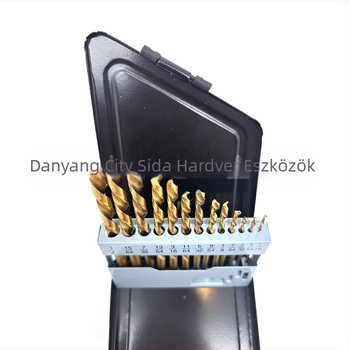 13 db balkezes keményfém spirálfúró készlet – egyenes szárú