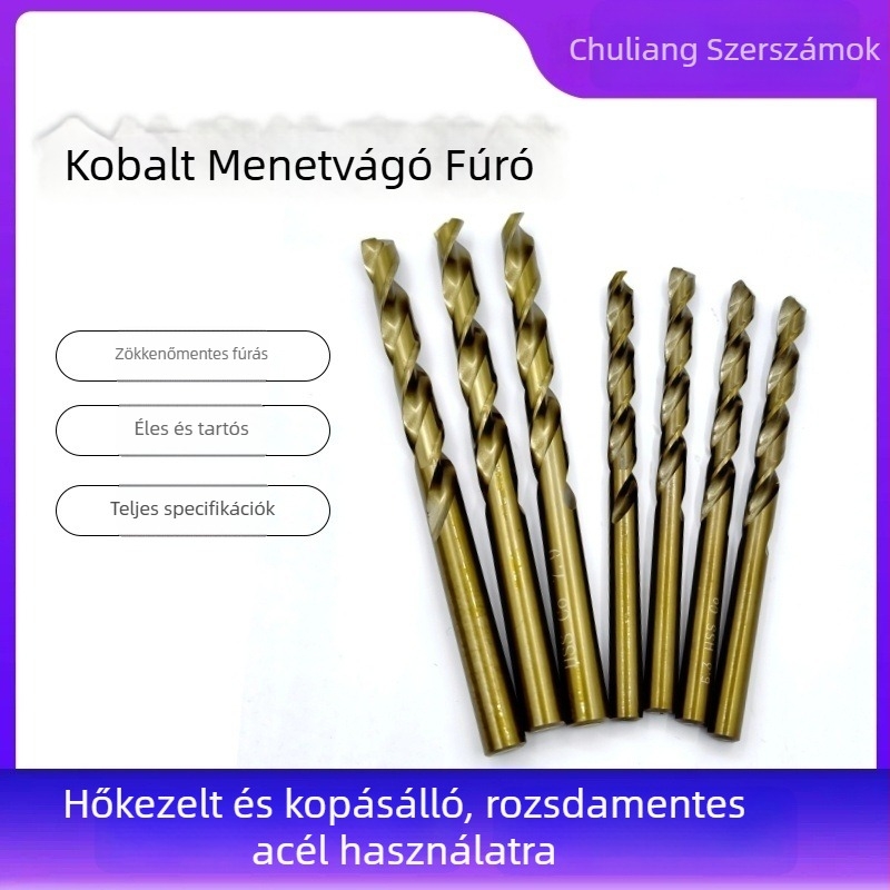 Kobaltotartalmú egyenes nyelű spirálfúró
