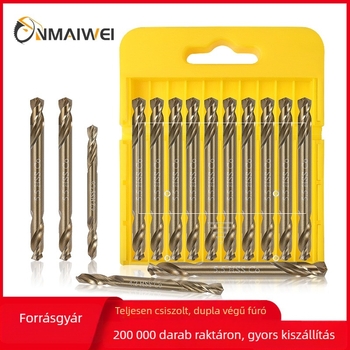 ONMAIWEI M35 kobaltos HSS kettős végű fúró, egyenes nyelet, háromkaros megfogással, rozsdamentes acélhoz