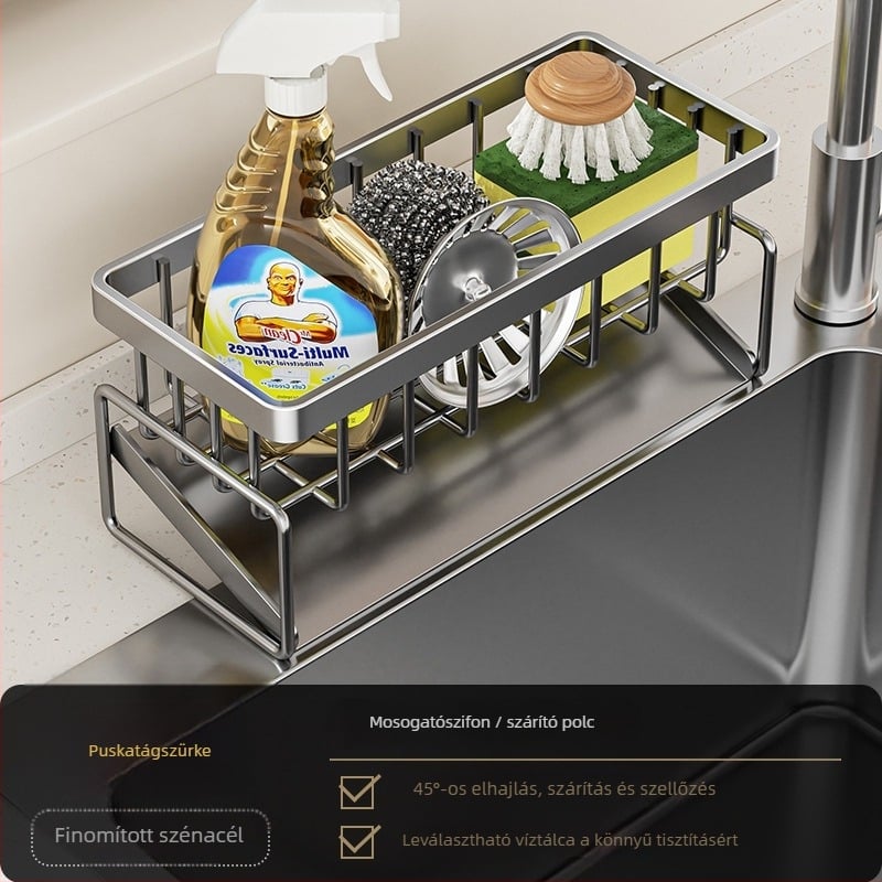 Get art konyhai tárolóállvány — többfunkciós, szénacél, világos luxus stílus, 2024 novemberében bemutatva