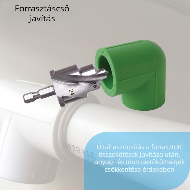 Hatodik generációs PPR lyuknyitó fúró spirál hornyokkal vízvezeték javító eszköz