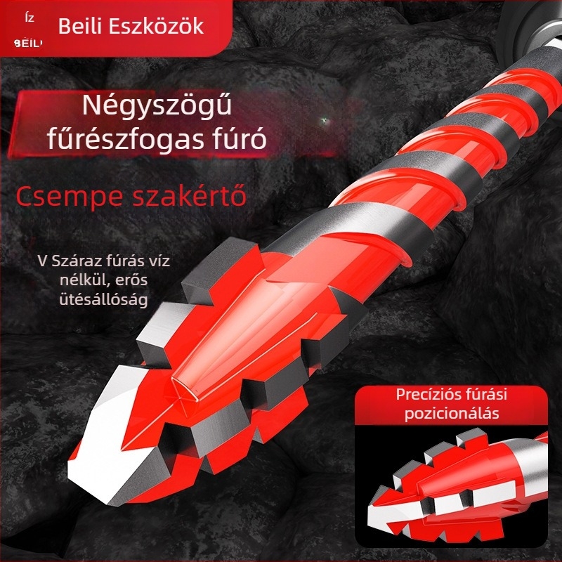 Bailey Négyélű recézett excentrikus fúróhegy csempe és beton fúráshoz, ultrakemény, száraz fúrás