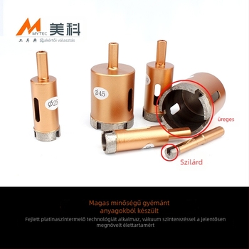 Több anyaghoz való lyukkészítő fúrókészlet – csempéhez, betonhoz, üveghez, márványhoz és falakhoz