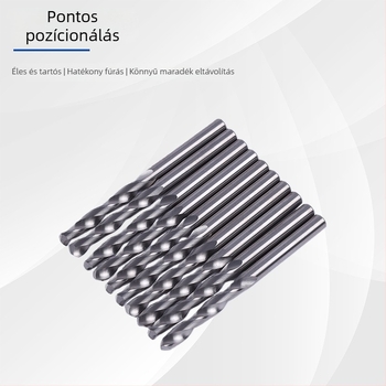 Spirál fúrókészlet kerek szárú, wolfrámötvözetből, 3.85 mm átmérő, 50 mm hosszú, márka Precision Diamond Tools