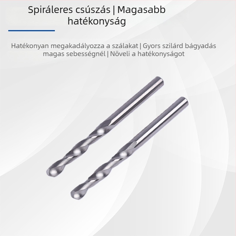 Spirál fúrókészlet kerek szárú, wolfrámötvözetből, 3.85 mm átmérő, 50 mm hosszú, márka Precision Diamond Tools