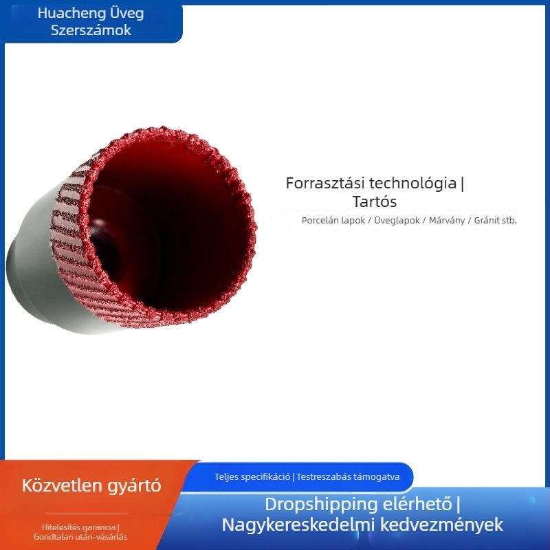 M14 forrasztott gyémánt lyukfúró rendezett szegmensekkel márványhoz, csempéhez, üveghez és granit-hoz