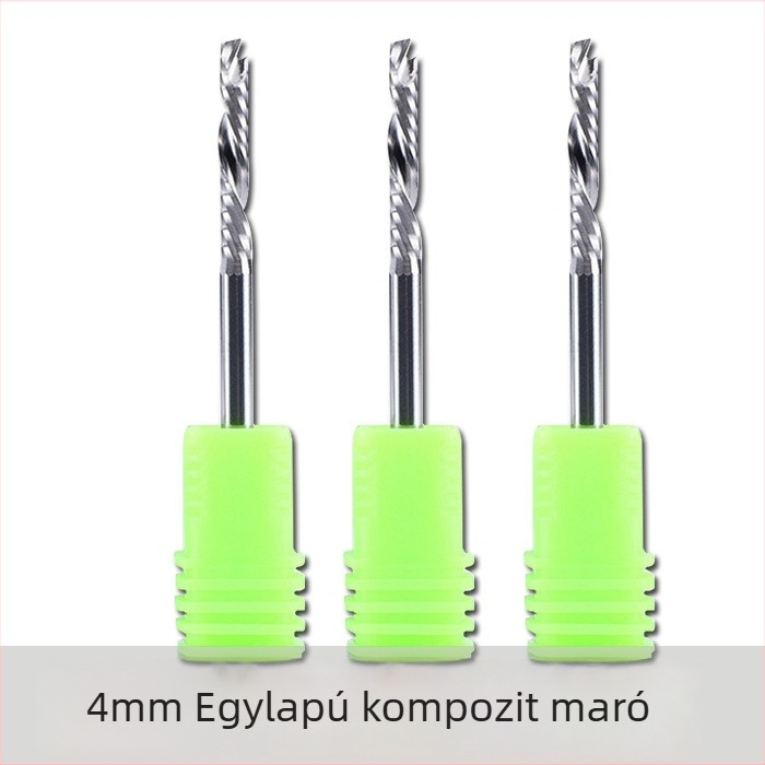Végmaró egyoldalú, kompozit élű maró; alkalmas faipari felhasználásra; ideális forgácslapokra, furnérra, MDF-re és laminált lemezekre; kompatibil CNC gravíró gépekkel
