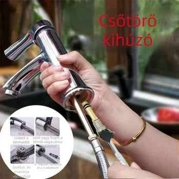 Csaptele bemeneti tömlő eltávolító eszköz – törött cső kinyerő és mosogató bejövő cső eltávolító