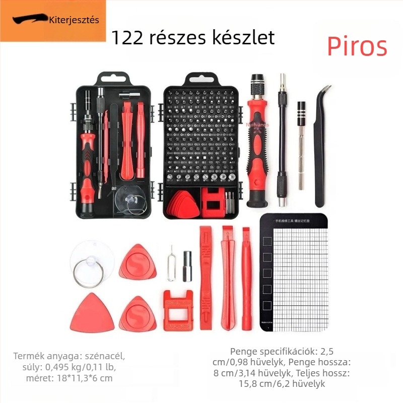 115 az 1-ben multifunkcionális csavarhúzó készlet mobiltelefonok szétszereléséhez