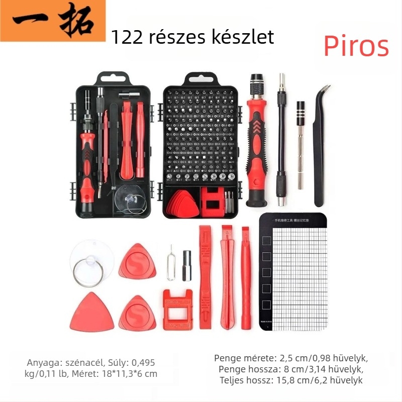 115 az 1-ben multifunkcionális csavarhúzó készlet mobiltelefonok szétszereléséhez