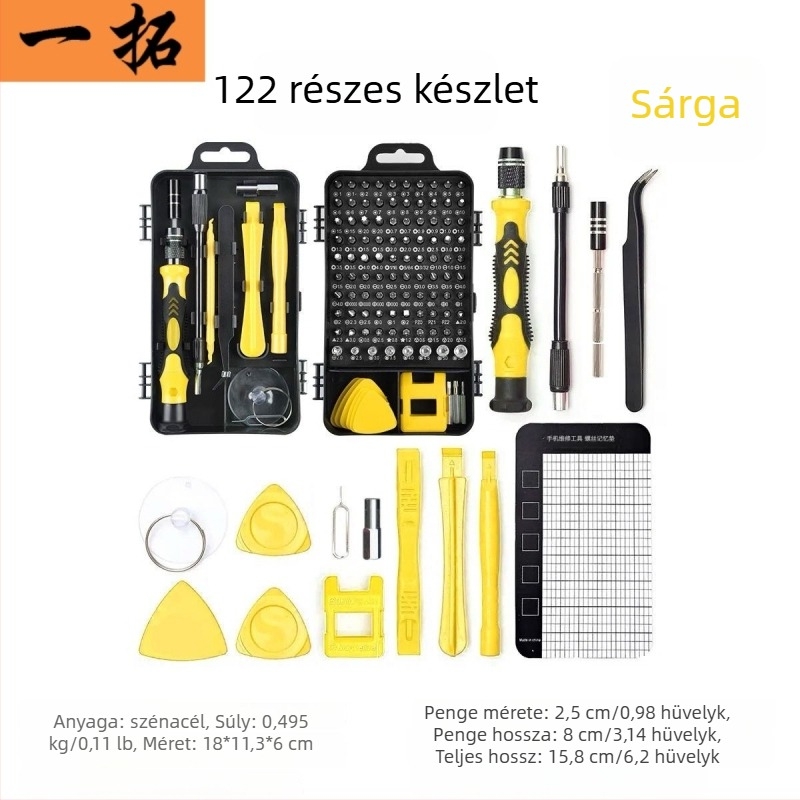 115 az 1-ben multifunkcionális csavarhúzó készlet mobiltelefonok szétszereléséhez