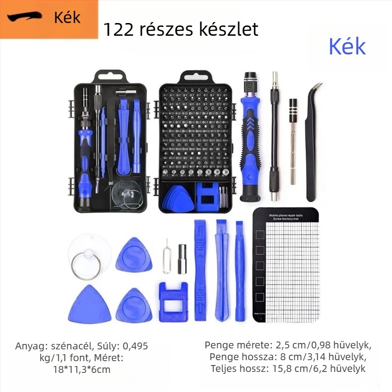 115 az 1-ben multifunkcionális csavarhúzó készlet mobiltelefonok szétszereléséhez