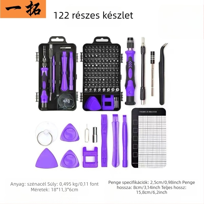 115 az 1-ben multifunkcionális csavarhúzó készlet mobiltelefonok szétszereléséhez