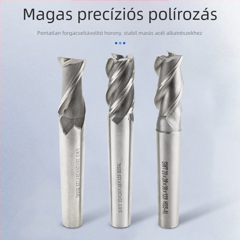 Függőleges maró konusos szárú, gyorsacélból, 2–4 élű, freza a kulcscsatornákhoz, sík aljzatú
