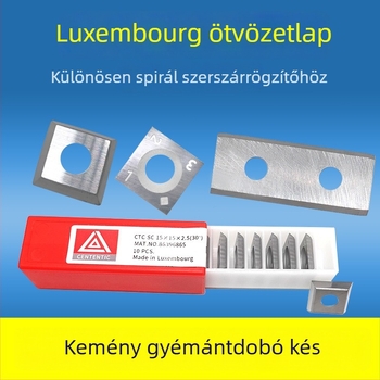 Luxembourg karbid pengék – spirálvágófej végmaróhoz, négyszögletes planoló eszköz