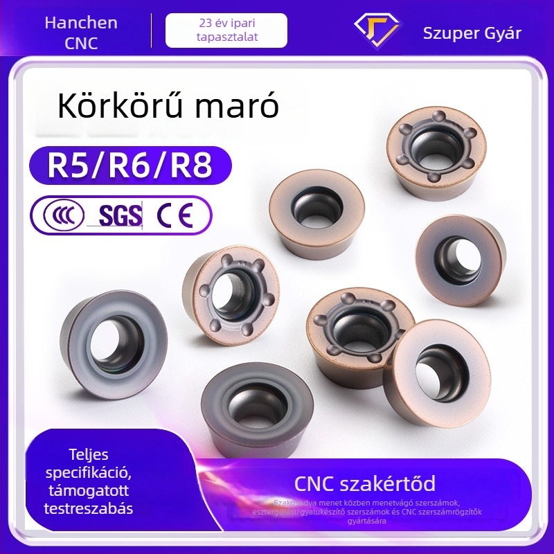 CNC körkörös maró beszúró RPMT1003/1204 Keményfém — R4/R5/R6