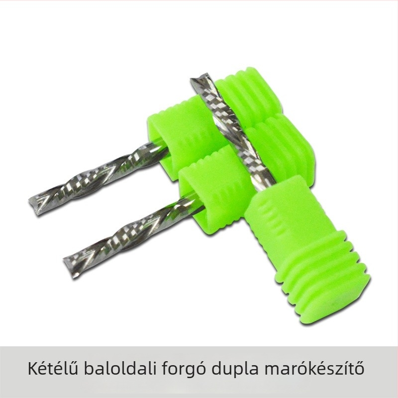 CNC maró balkezes, kettős élű ötvözetből készült, fordított szögű maró, fa, MDF és laminált lemezek vágására