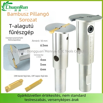 Maróorsó rúd, T-típusú Bamboo Dragonfly sorozat, kettős fej, kompatibil a frezező korongokkal, sík fej és gömbfej CNC eszköz