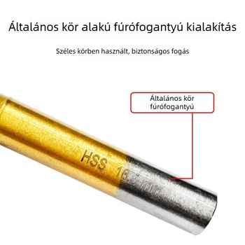 Titánnal bevont fém deburring/fasze készlet, 6 darab, 90° bevágás, HSS anyag, 3 élű, milling géphez