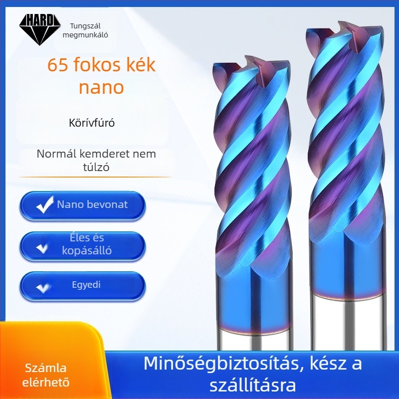 65°-os végmaró ötvözött acélhoz, End Mill, 65. sorozat, megmunkáló központhoz