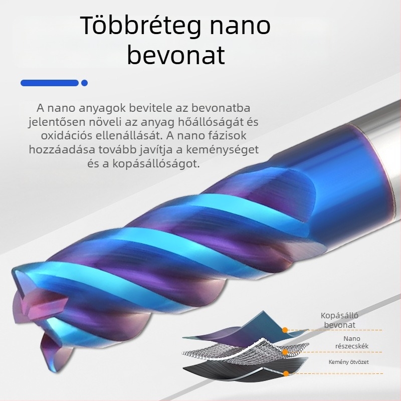 65°-os végmaró ötvözött acélhoz, End Mill, 65. sorozat, megmunkáló központhoz