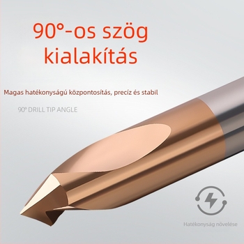 Hongtai végfúró-maró — 55°, volfrámacél, fix pont kantolás, szilárd karbid, kettős funkciójú maró