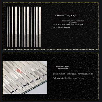 Gyémánt reszelő CF400, sík keresztmetszet, dupla minta, középfog, emery anyag