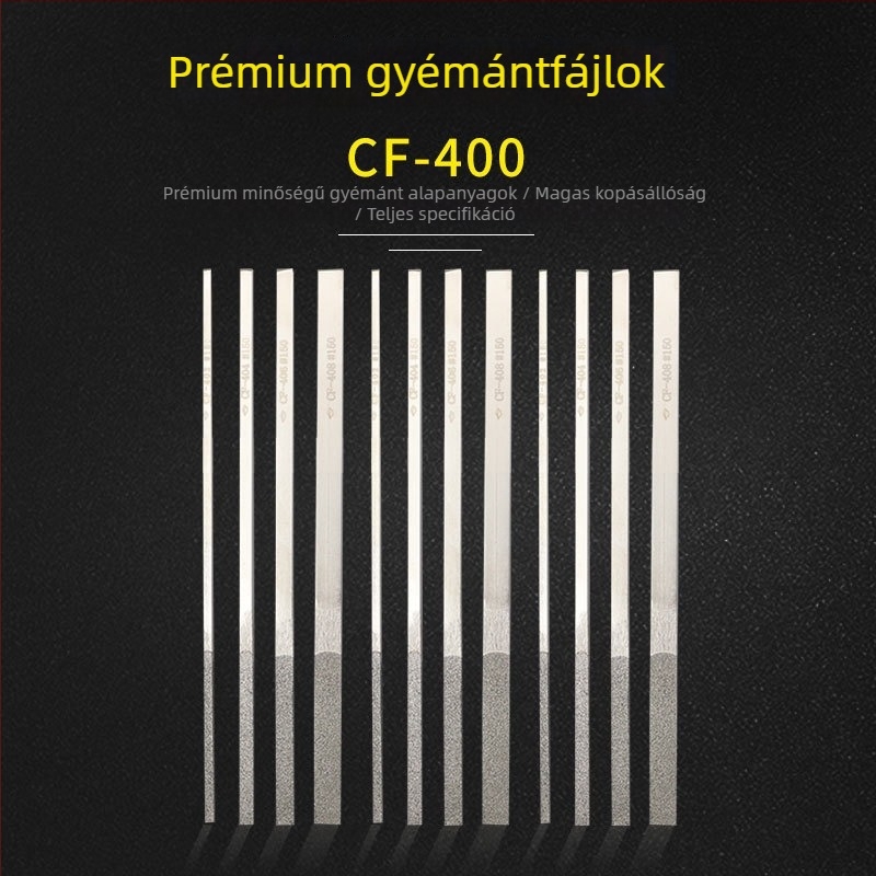 Gyémánt reszelő CF400, sík keresztmetszet, dupla minta, középfog, emery anyag