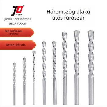 JD Tool Beton ütőfuró bit csempézéshez, vastágított volfrám-ötvözetből, háromszög alakú fogantyúval, nettó tömeg 50 g