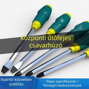 Mágneses Phillips csavarhúzó CR-V acélból, műanyag nyéllel, tömege 0,24 kg